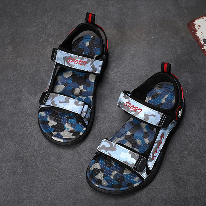 Брендовые сандалии для мальчиков EVA Нескользящая дышащая пляжная обувь Детская