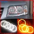 Двухцветный светодиодный сигнал поворота для Volkswagen VW Multivan T5 2003-2009, хлопок, ангельский глаз