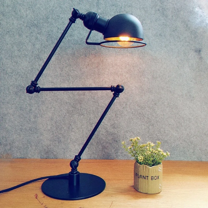 

American Rural Asian black t0051 desk lamp postmodern light luxury villa model room study bedroom bedside decoration
