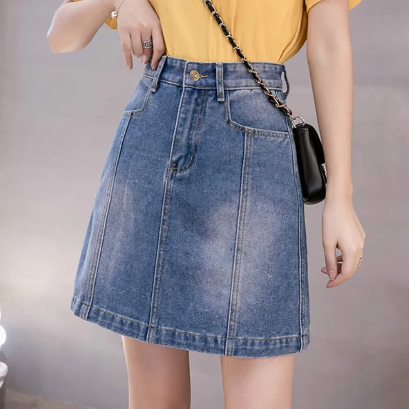Женские джинсовые мини юбки размера плюс S M L XL 2XL 3XL 4XL 5XL|Женские юбки| |