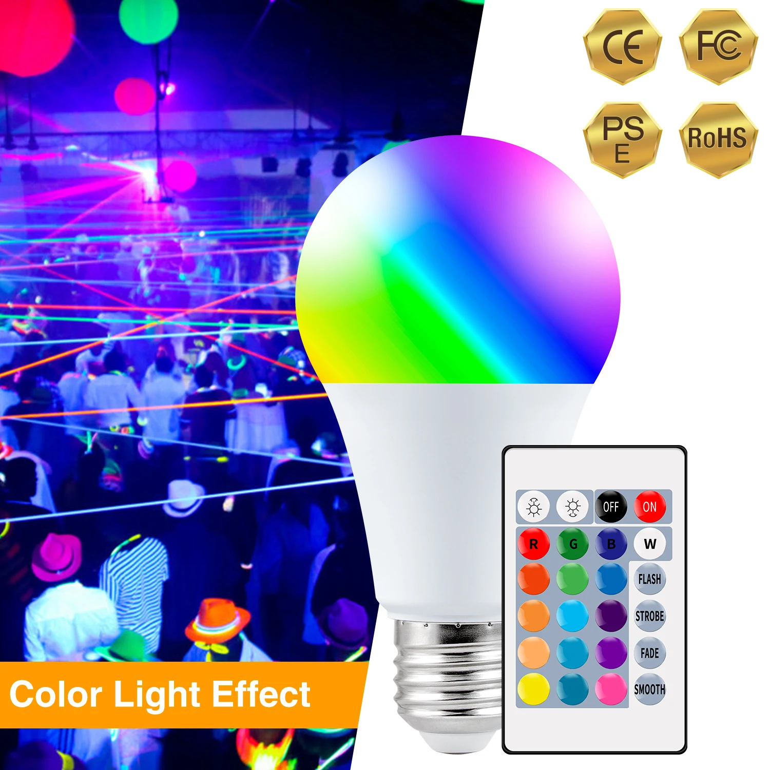 

220V E27 RGB LED Bulb Lights 5W 10W 15W RGBWW Light 110V LED Lampada Changeable Colorful RGBW LED Lamp With IR Remote Control