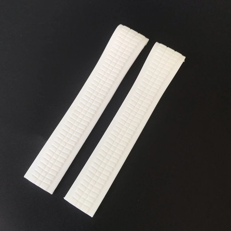 21mm Curved End Metal Pins Rubber Silicone Watch Band Fit For Patek PP Philippe AQUANAUT 5167A Black Brown Green Blue Soft Strap