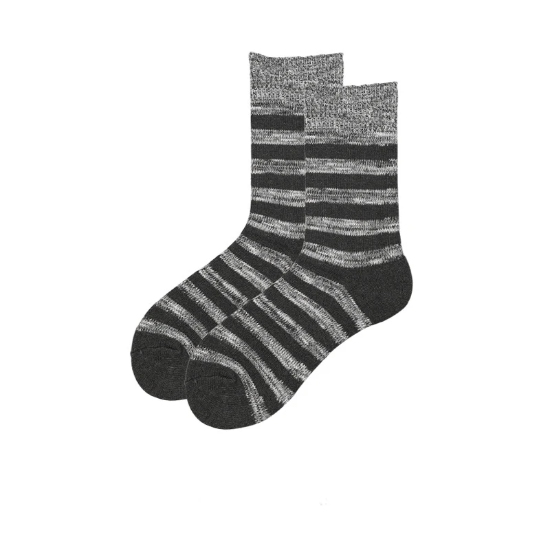 Рождественские носки мужские осенние и зимние хлопковые утолщенные полосатые