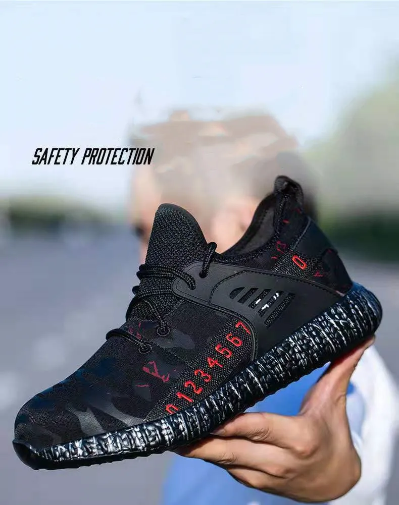

2020 Dropshipping Indestructible Shoes Men And Women Steel Toe Air Safety Boots Puncture-Proof Work Sneakers Breathable Shoes