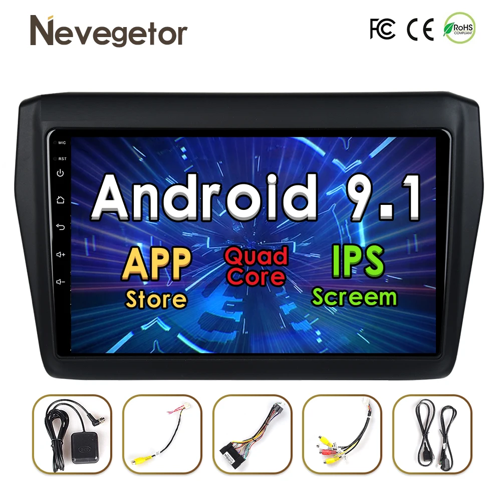 9 ''Android 1 автомобильный стерео Мультимедийный Плеер для Suzuki Swift 2017 2018 2019 Радио BT