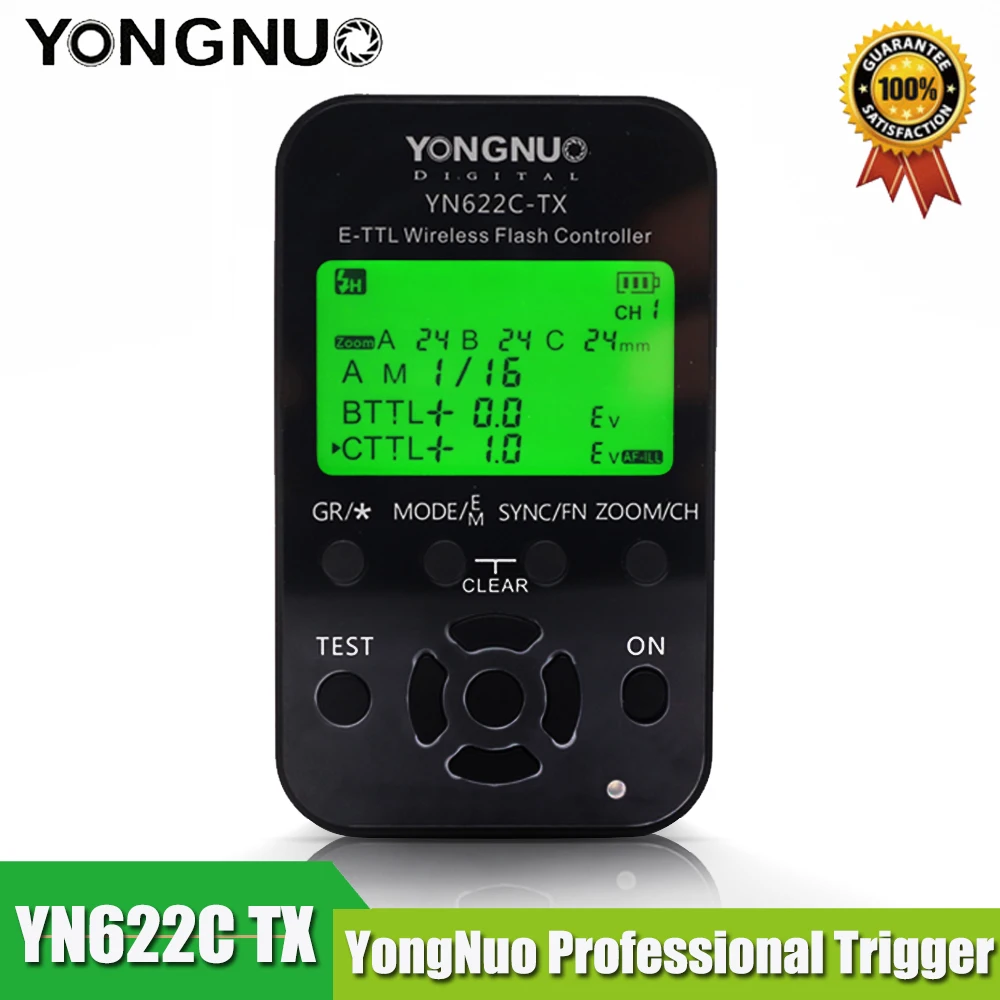 Новая светодиодная лампа для видеосъемки Yongnuo YN-622C-TX YN622C-TX ЖК-дисплей Беспроводной e-ttl флэш-контроллер 1/8000s триггер передатчик для камер Canon