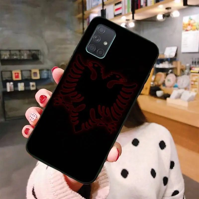 

NBDRUICAI albania flag black Phone Case Hull For Samsung Galaxy A21S A01 A11 A31 A81 A10 A20E A30 A40 A50 A70 A80 A71 A51