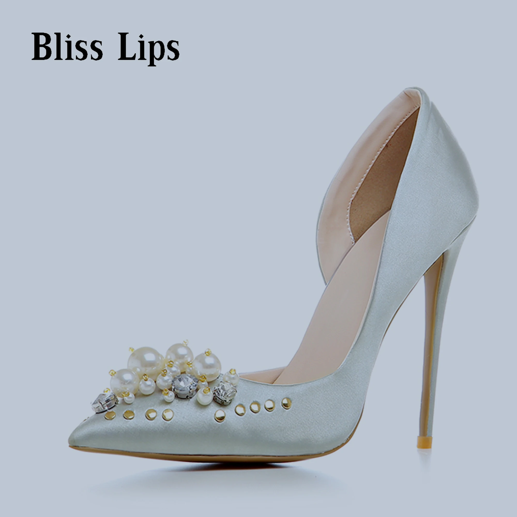 

Luxury Brand Runway Show Women Summer Pumps Pointed Toe Shallow Sexy Thin High Heels Wedding Shoes Women Shoes Big Size 34-43