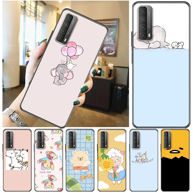 

Cartoon Sheep Phone Case For Huawei P40 P30 P20 Lite Pro Plus P Smart Z 2019 2021 Soft TPU Funda Cases Back Cover Carcasa