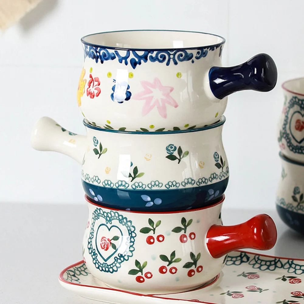 

1 Set of Household Western Food Dish Set Breakfast Plate Tableware Set (Blue)