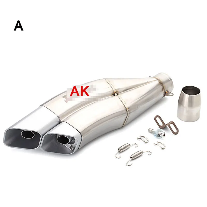 51 мм мотоцикл Выхлопная двойная труба Akrapovic Echappement мото модифицированный скутер глушитель для Suzuki gsr 600 Ninja300 FZ800 Z900