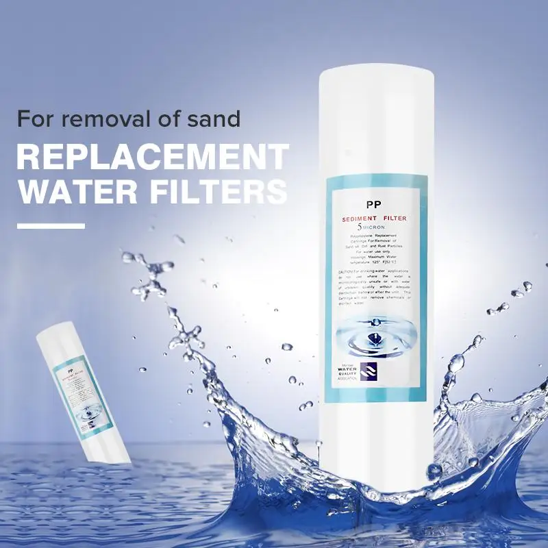 

5pcs PP Cotton Filter Water Filter Water Purifier 10 Inch 1 Micron Sediment Water Filter Cartridge System Reverse Osmosis