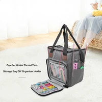 portable durable knitting storage bag practical multi functional classic crochet hooks needles sewing supplies organizer