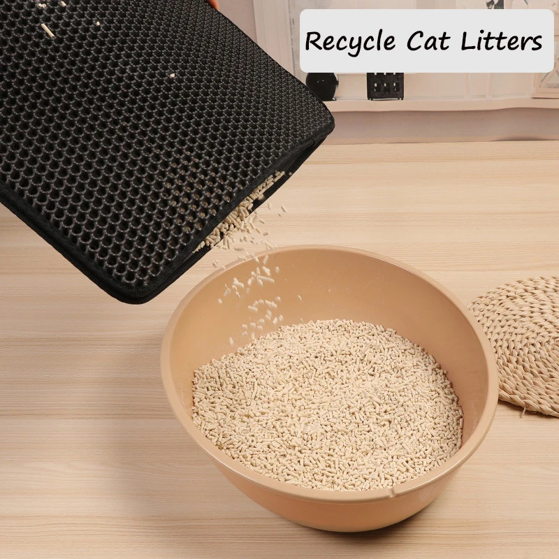 Двухслойный коврик для кошачьих туалетов складной нескользящий