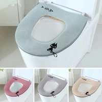 universal winter toilet seat covers thicken soft toilet seat cushion bathroom closestool toilet pad mat toilet lid accessories