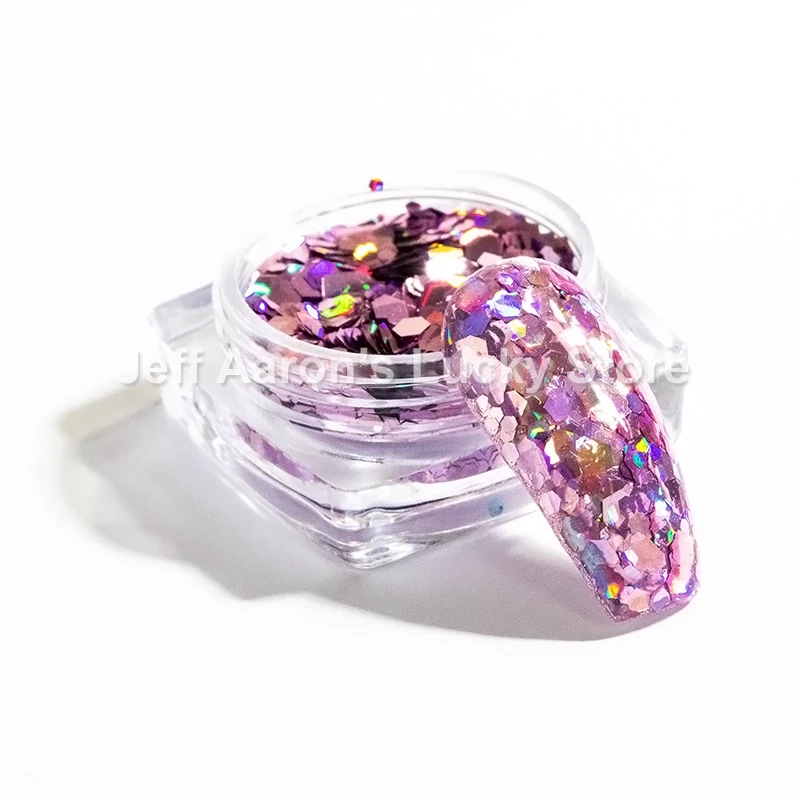 12 цветов шестигранный голографический Блестящий Гель лак для ногтей блёстки