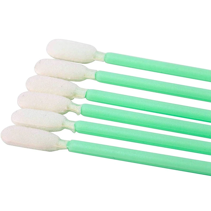 

200 PCS Cleanroom Foam Swab- Replace Alpha Swab with Long Handle Knit Polyester Swab for Inkjet Printing Optical Equipment