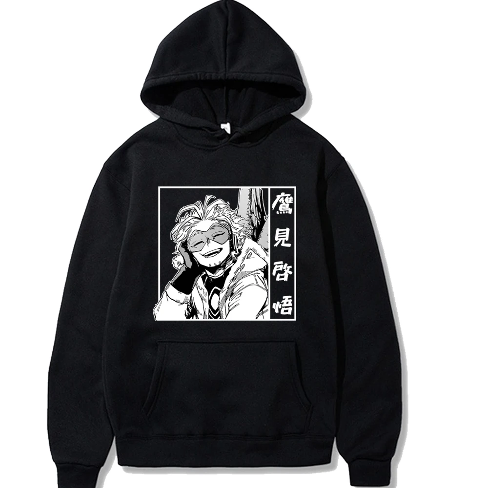 

2020 My Hero Academia Hoodie Boku No Hero Academia Anime Hawks Sweatshirt Graphic Tops Male Unisex