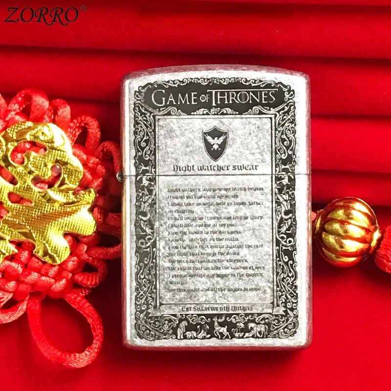 

Керосиновая Зажигалка Zorro Song of Ice and Fire, пятигранная резная старинная Серебряная винтажная, аксессуары для курения, гаджеты для мужчин, 2021