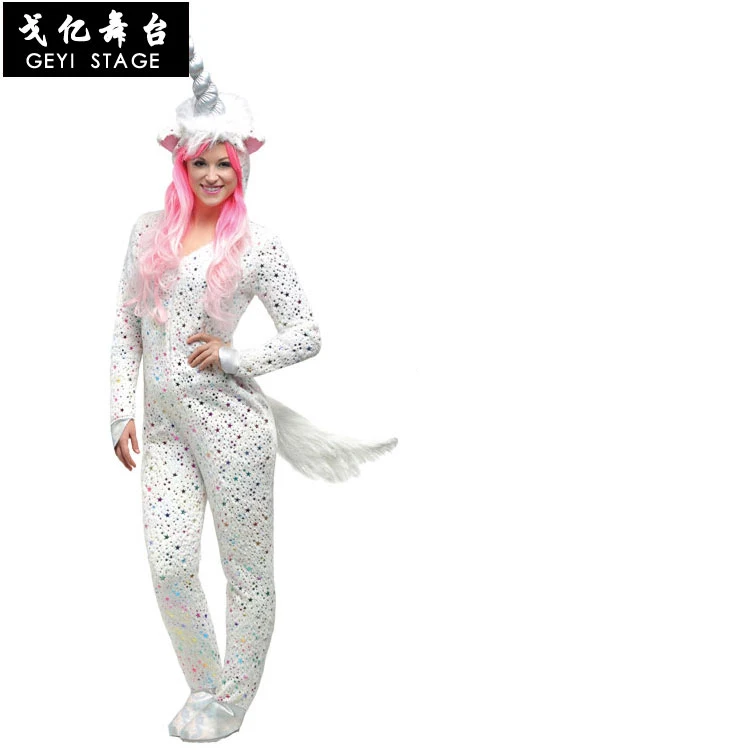 

Halloween Purim Costume Animal Unicorn Pony Bodysuit Adult Child Cosplay Fantasia Party Suit Jumpsuit Play Costume