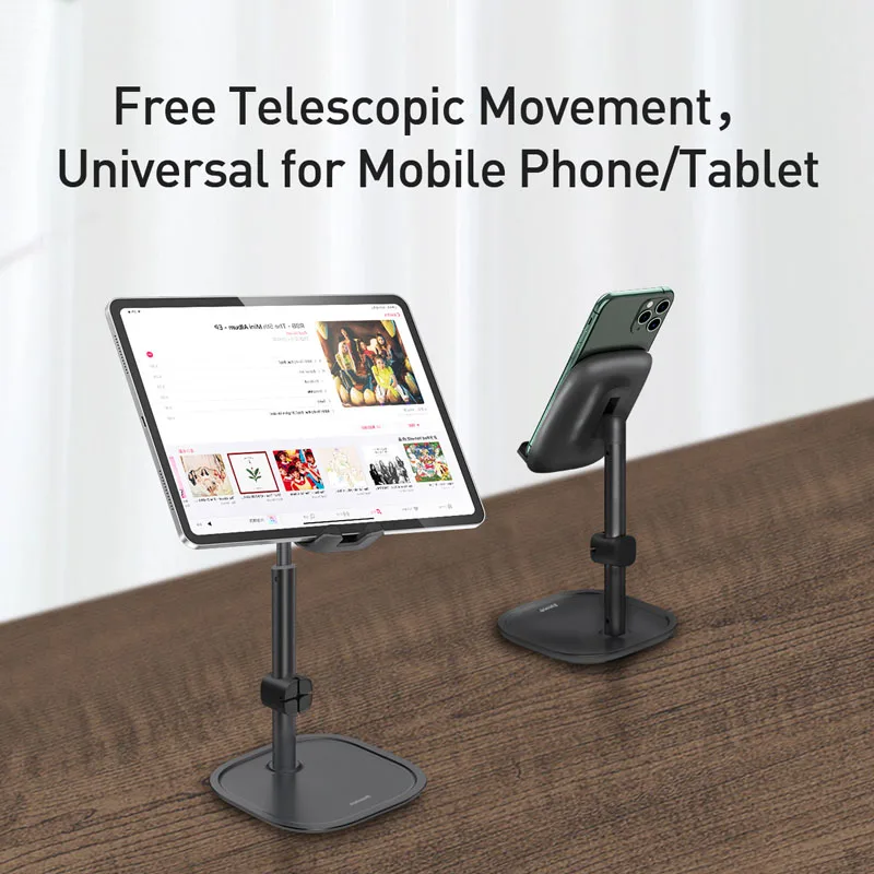 baseus phone holder for iphone 11 11 pro x xs xr android huawei 360 degree rotating laptop holder universal desktop stand free global shipping