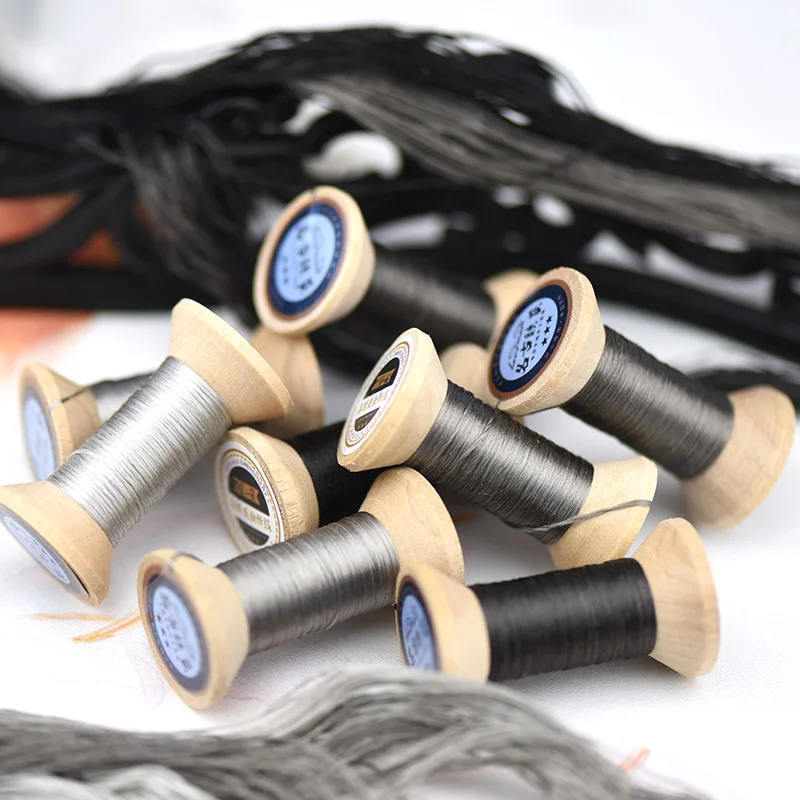 Leaden серая вышивка/практичная мини-катушка/Сучжоу вышивка нить/Сделай сам Обычная