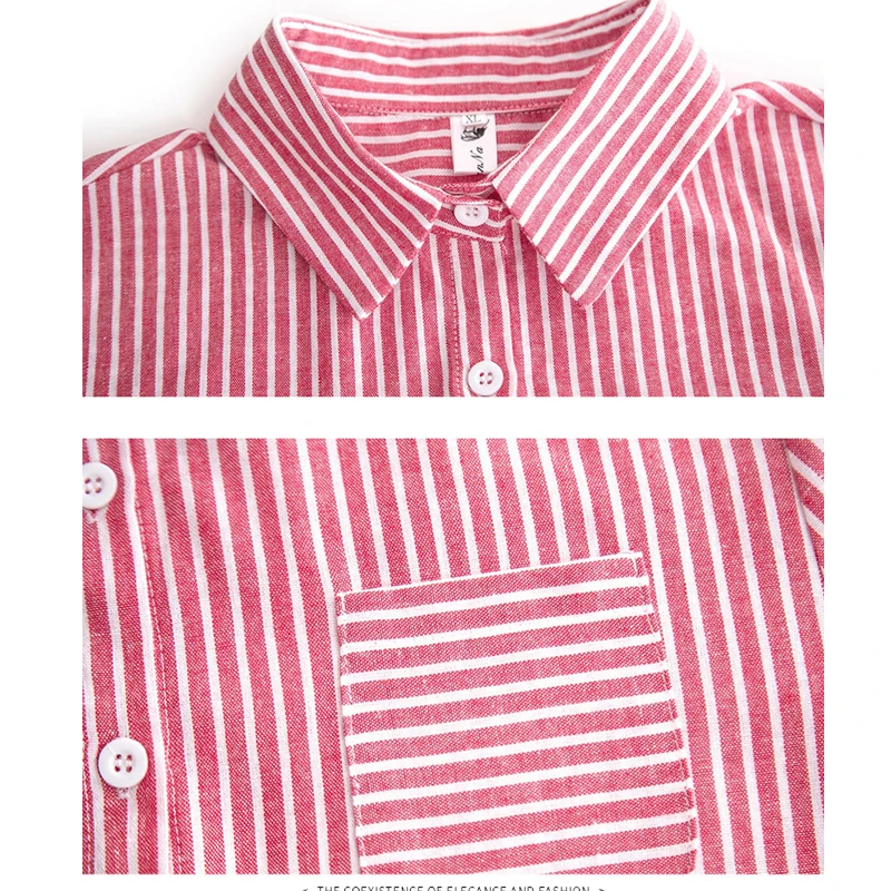 

2021 Spring Plus Size Women's Clothing Office Lady Striped Shirt Women Casual Cardigan Women Blouse Blusas Mujer De Moda 8431 50