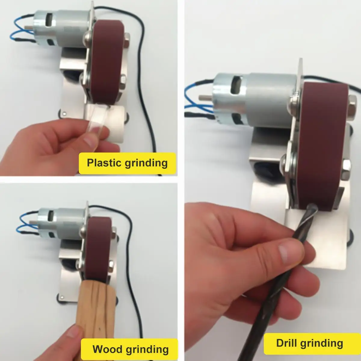 Мини электрический ленточный шлифовальный станок шлифовальная полировальная