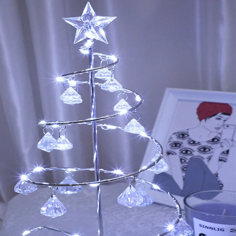 Новинка 2021 настольная лампа на рождественскую елку украшение для стола с