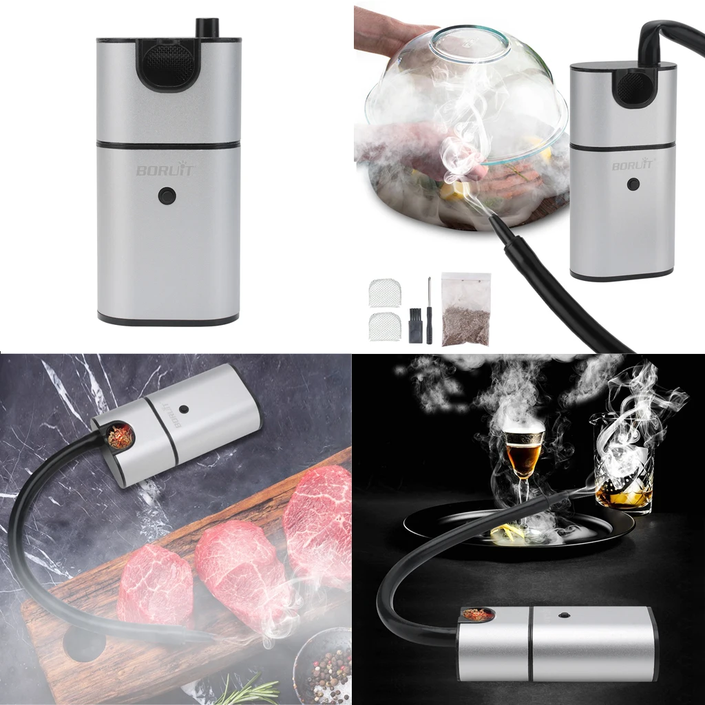 

Portable Smoke Infuser Mini Food Smoker For Meat Cocktail Drinks BBQ
