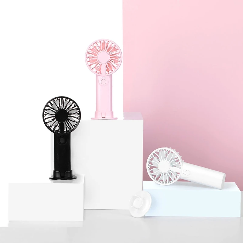 

Travel Cool Air Fan Hand Held Cooler Cooling Desk Fans Powered By 2x AA Battery