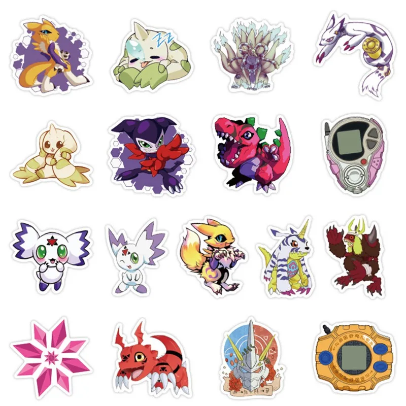 

50 Pcs Digimon Anime Waterproof Graffiti Stickers Motorcycle Travel Luggage Guitar Skateboard Classic Toy Sticker For Kid