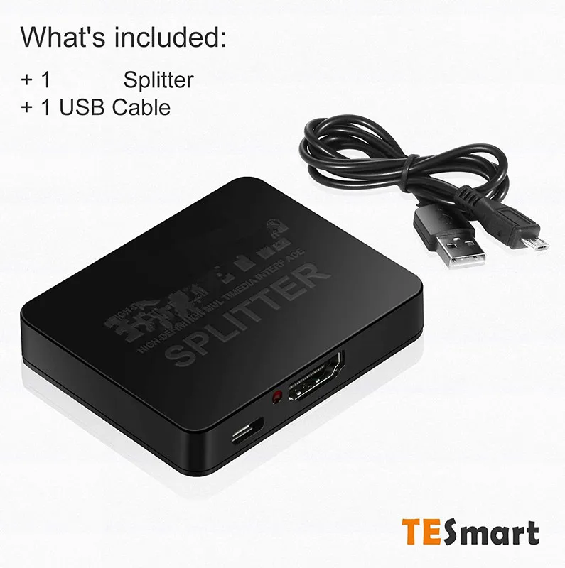 4K HDMI-совместимый сплиттер Full HD 1080p переключатель 1X2 1 в 2 выход усилитель двойной
