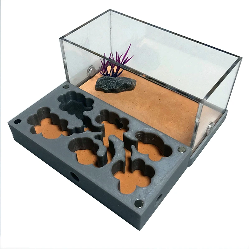 3d acryl flat ant farm ecological ant nest with feeding area concrete ant house pet anthill workshop moisturizing water pool new free global shipping