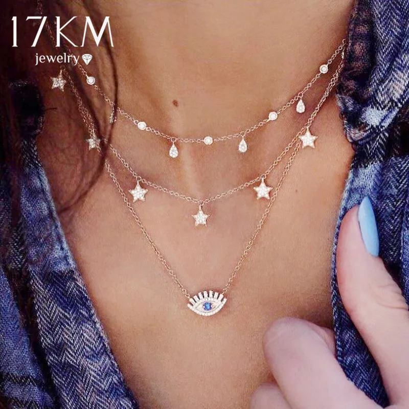 Ожерелье 17KM винтажное женское ожерелье под воротник с монетами звездой