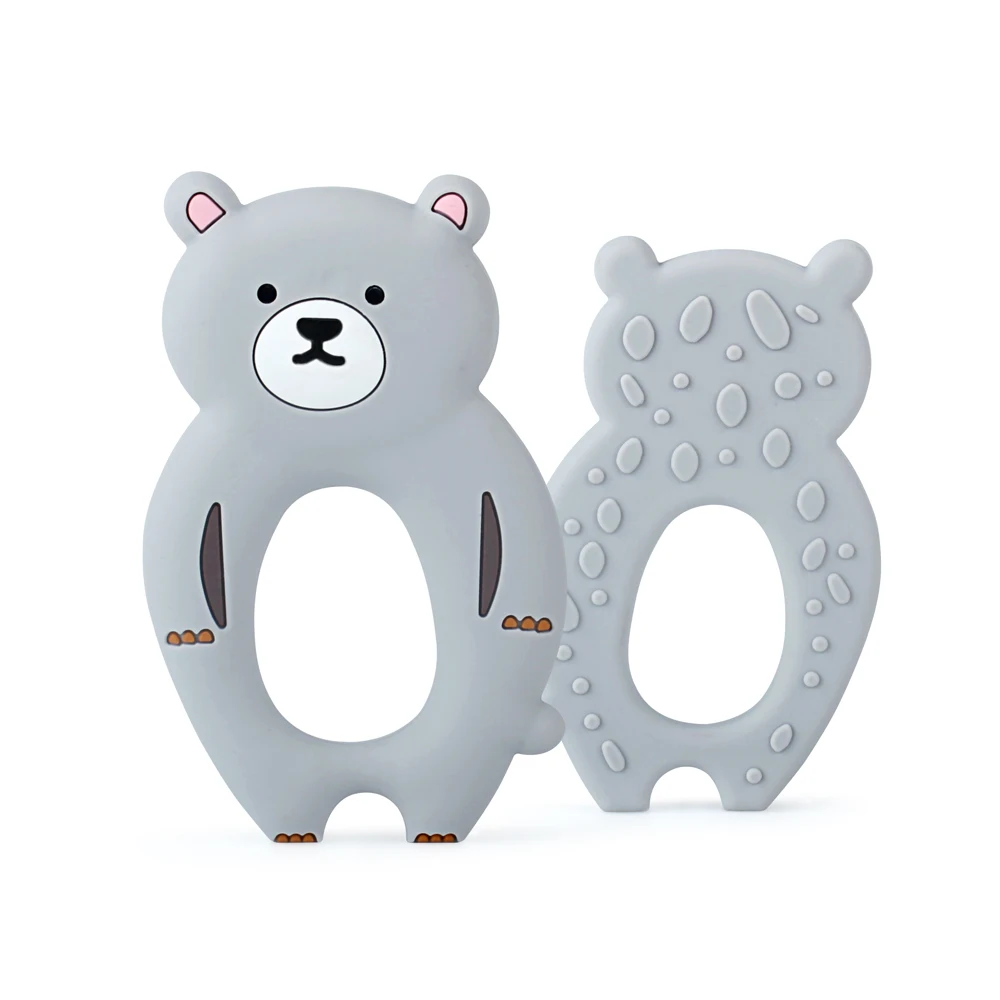 71-Gray-1pc Keep& Grow, 1 шт., силиконовый детский Прорезыватель для зубов, грызун, детские игрушки для прорезывания зубов, Жевательная форма животного, Товары для детей, подарок для кормления, аксессуары - Цвет: 71-Gray-1pc