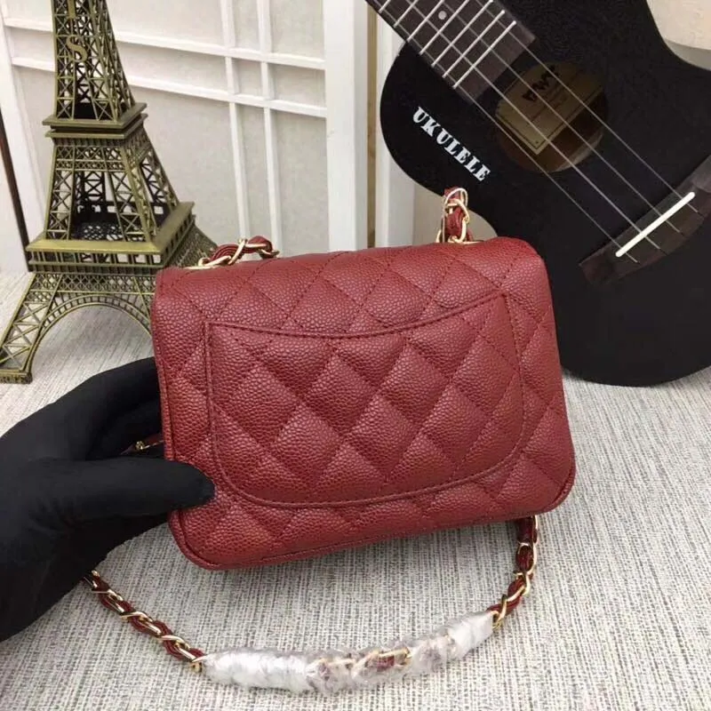 Wine red gold Новая роскошная женская сумка Классическая Ограниченная серия Высококачественная модная сумка на плечо - Цвет: Wine red gold