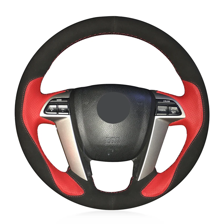 Сшитая вручную черная замша красная кожа искусственная для Honda Accord 8 2008 2012 Odyssey 2011