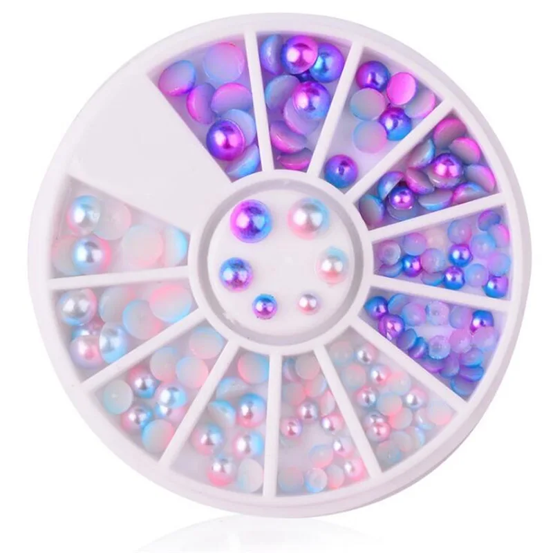 Bittb пилочки для ногтей стразы жемчужные поделки из смолы полукруглые цветные