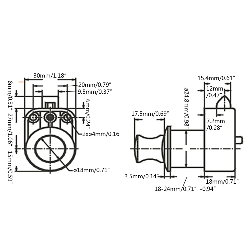 

Furniture Hardware Mini Push Lock Button Catch Lock Cupboard Door Knob Camper Caravan RV Cabinet Drawer Push Latch