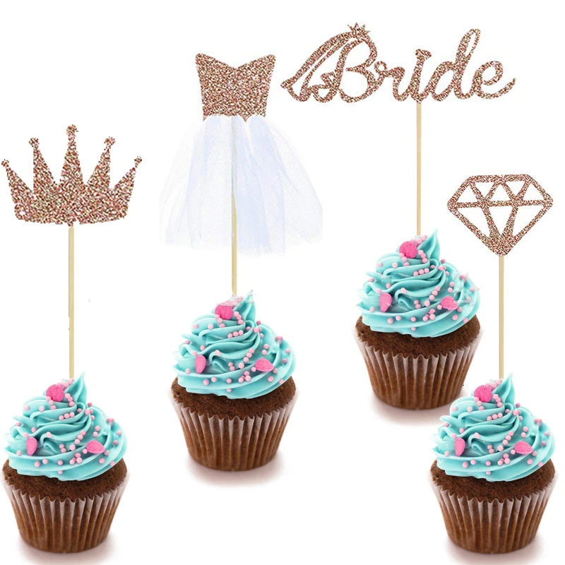 4 шт Свадебные вечерние топперы для кексов флажки торта свадебные украшения
