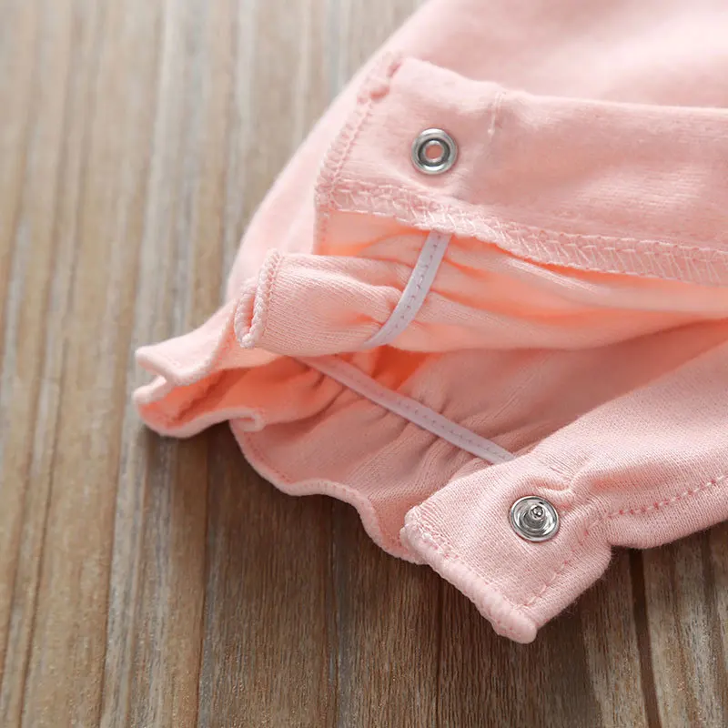 Модная одежда для малышей однотонные комбинезоны девочек Детский комбинезон с