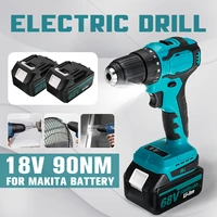 18v cordless impact wrench drill electric brushless screwdriver diy home power tools rechargeable for makita battery 90n m