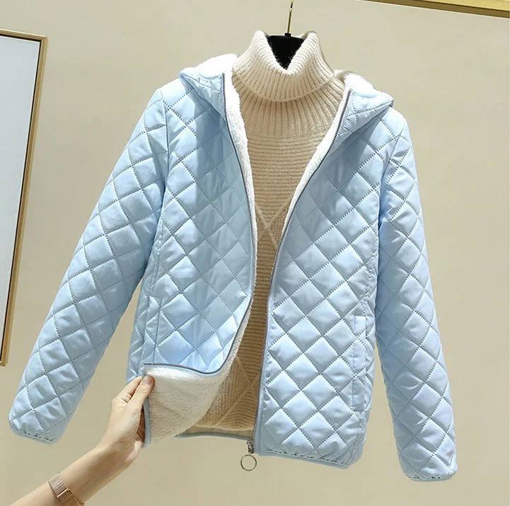 

Women's Cotton Coat New 2020 Winter Jackets Short Hooded Lamb Down Thicken Warm Jacket Parkas Winter Parka Outwear W11