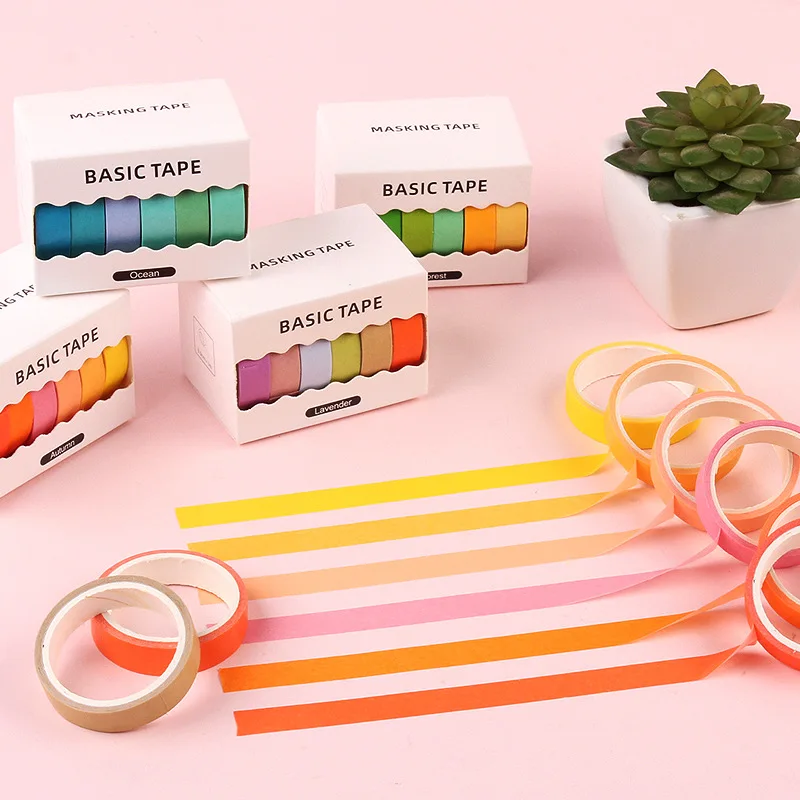 

6 новых красочных зеленых, розовых, желтых, синих фотографий, дизайнерские канцелярские принадлежности для офиса, школьные принадлежности, ...