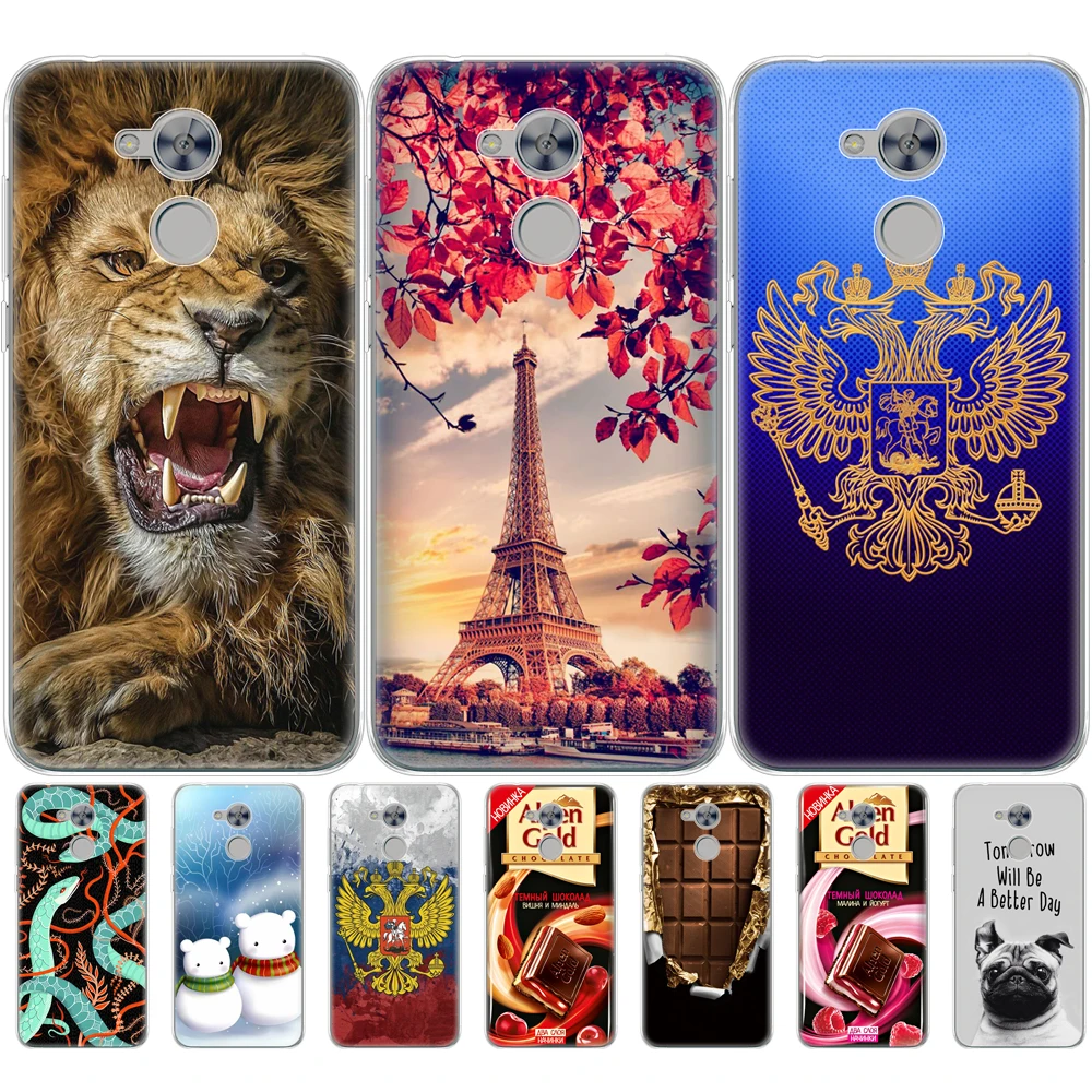 Чехол для huawei honor 6A Мягкая силиконовая задняя крышка из ТПУ чехол телефона 360
