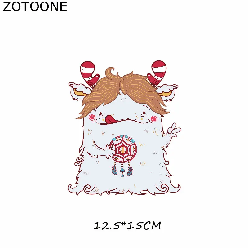 ZOTOONE нашивки с полосками железо на переводной милой демон для футболок девочек