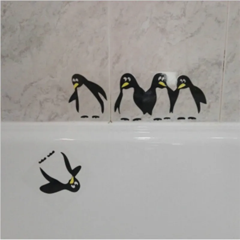 Милая забавная кухонная наклейка на холодильник с пингвином декоративные