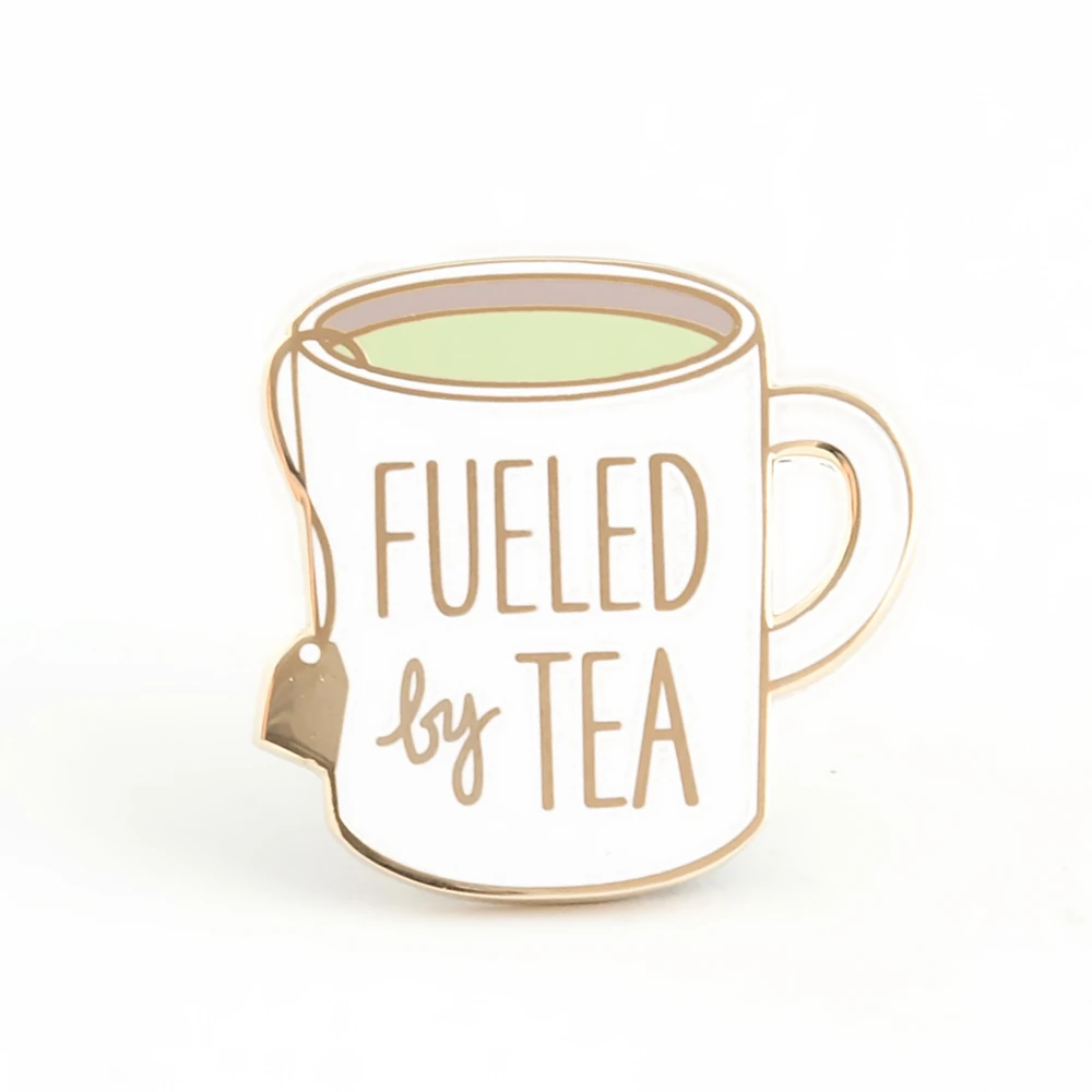 Модный минимализм с питанием от чая эмалированная булавка милый чайный художественный значок аксессуары на День Матери ювелирные изделия подарок