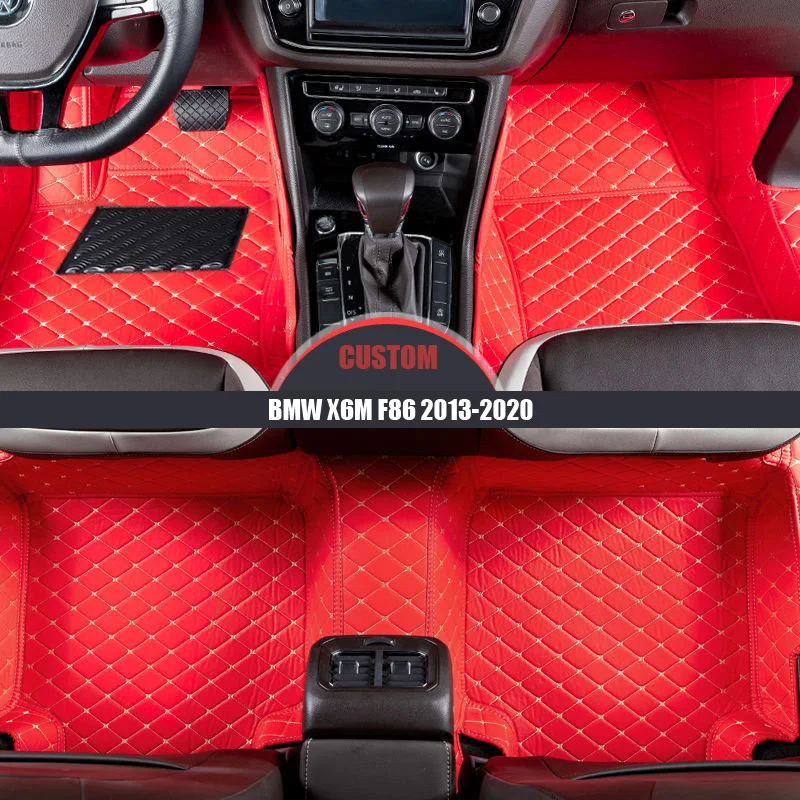 

Custom Leather Car Floor Mats For BMW X6 M F86 2013-2014 2015 2016 2017 2018 2019 2020 custom auto carpet car accessories
